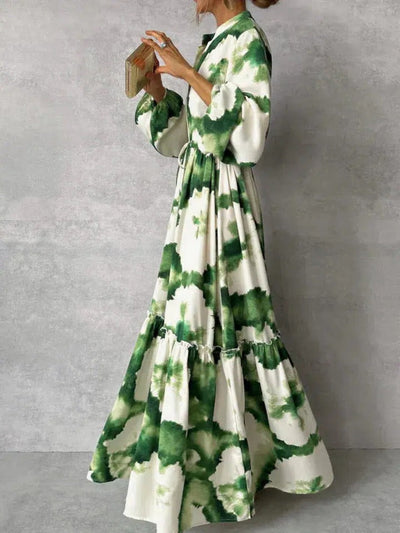 Olympe- Buntes Maxikleid Mit Blumendruck Für Frauen