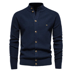 Lena | Strickjacke Im Zopfmuster in Marineblau
