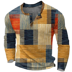 Zayden - Weiches Patchwork-Hemd in Braun