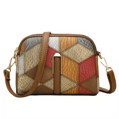 Clio | Mini Umhängetasche Patchwork in Grau