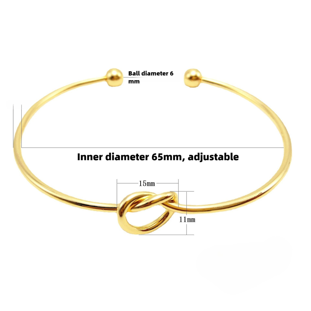 Elena – Schlichte Knoten-Armspange