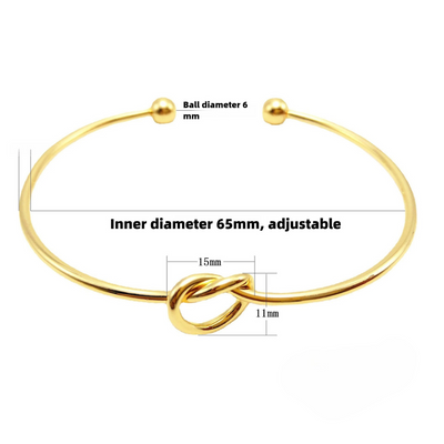 Elena – Schlichte Knoten-Armspange