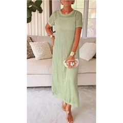 Valesse - Soft-Touch Maxikleid im Lagenlook in Hellgrün