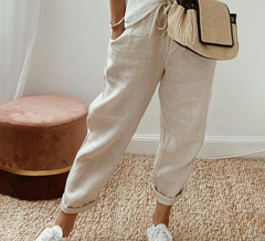 Micah - Bequeme lockere Hose für Frauen in Beige