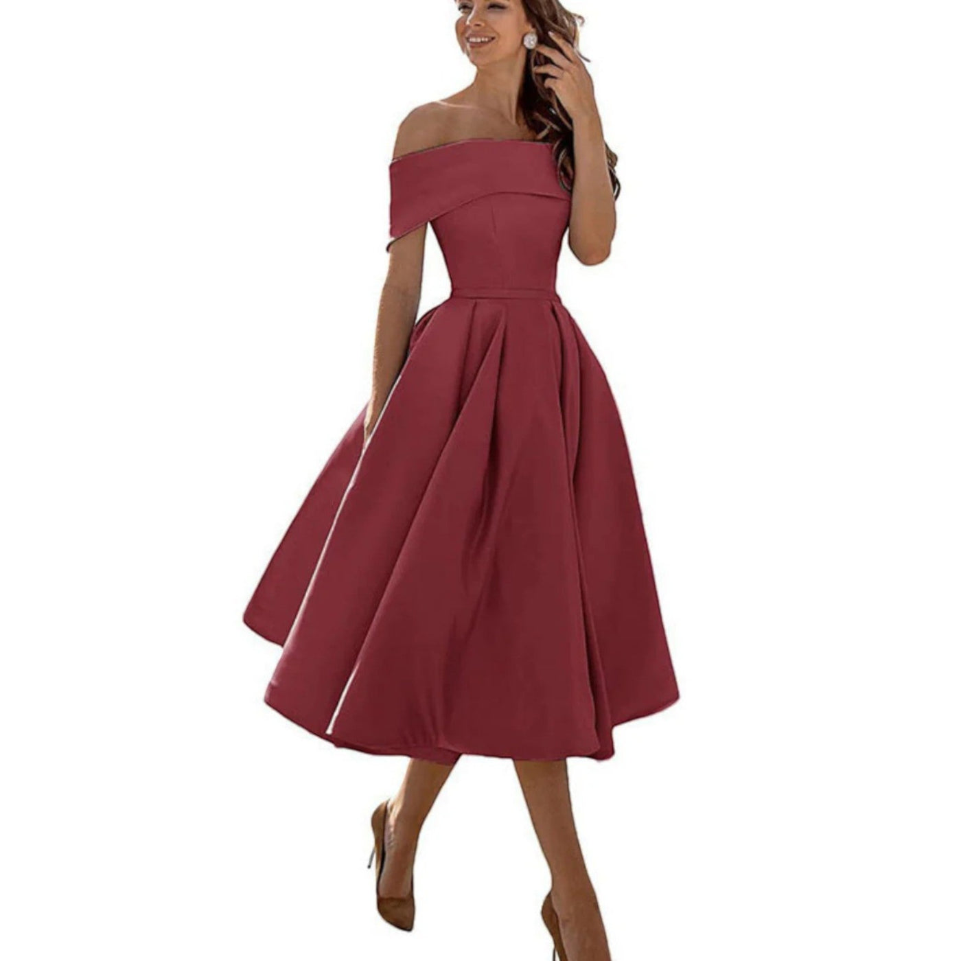 Oana- Schulterfreies Cocktailkleid Für Damen