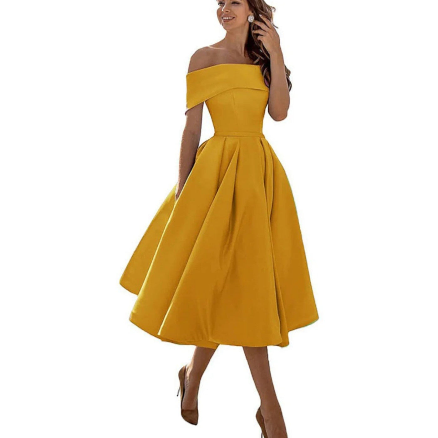 Oana- Schulterfreies Cocktailkleid Für Damen