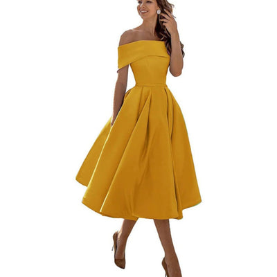 Oana- Schulterfreies Cocktailkleid Für Damen