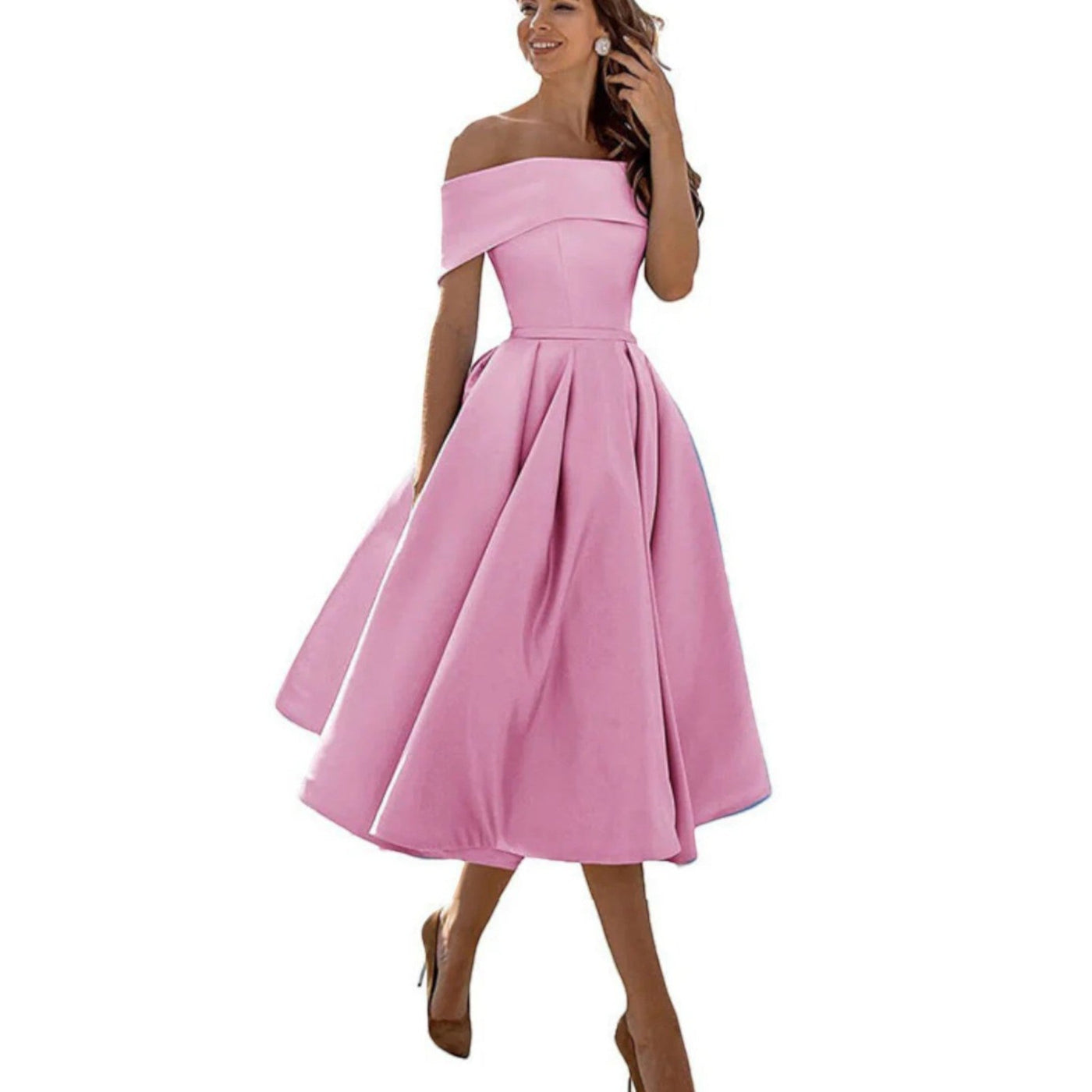 Oana- Schulterfreies Cocktailkleid Für Damen