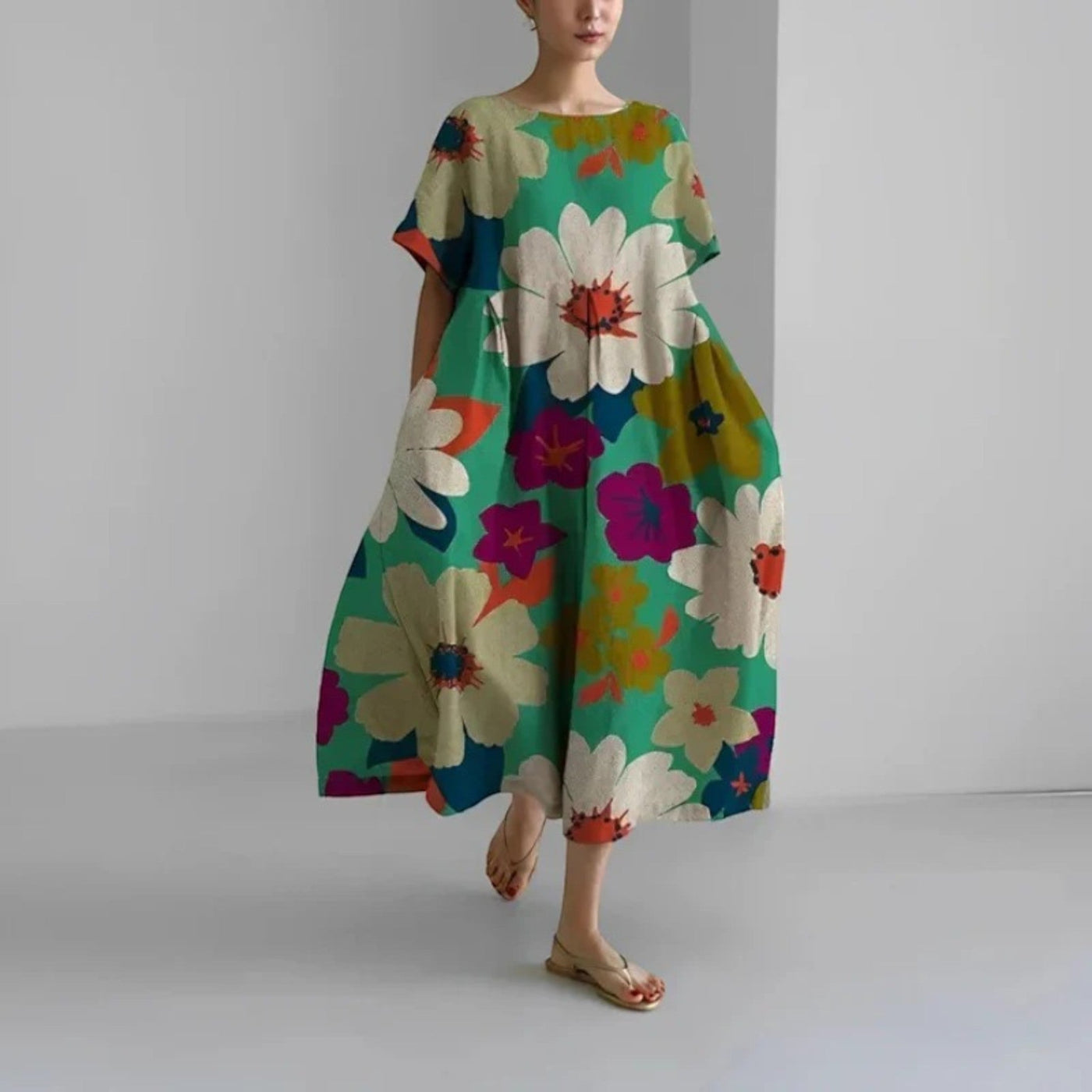 Ophelia- Bohemian Kurzarmkleid Für Damen