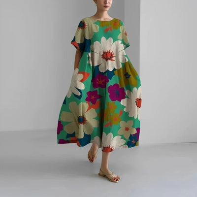 Ophelia- Bohemian Kurzarmkleid Für Damen