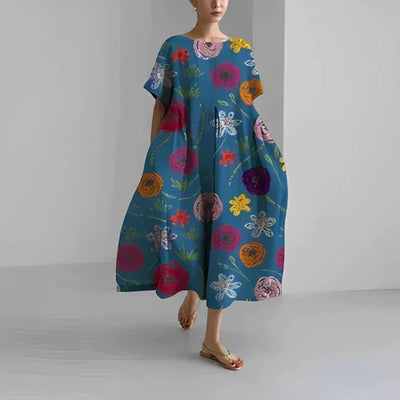 Ophelia- Bohemian Kurzarmkleid Für Damen