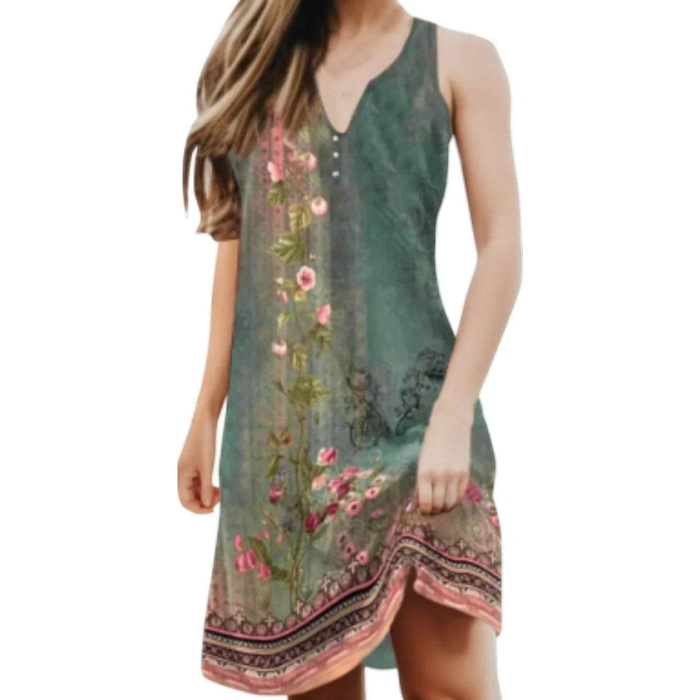 Oralia- Sommerkleid Mit Blumendruck Für Damen