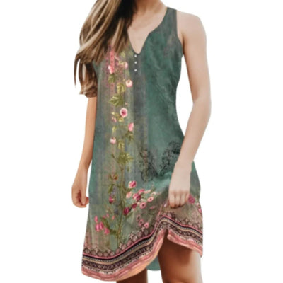 Oralia- Sommerkleid Mit Blumendruck Für Damen