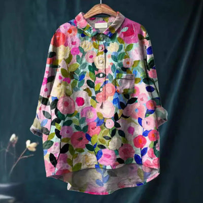 Orinthia- Lässige Bluse Mit Blumendruck Für Damen