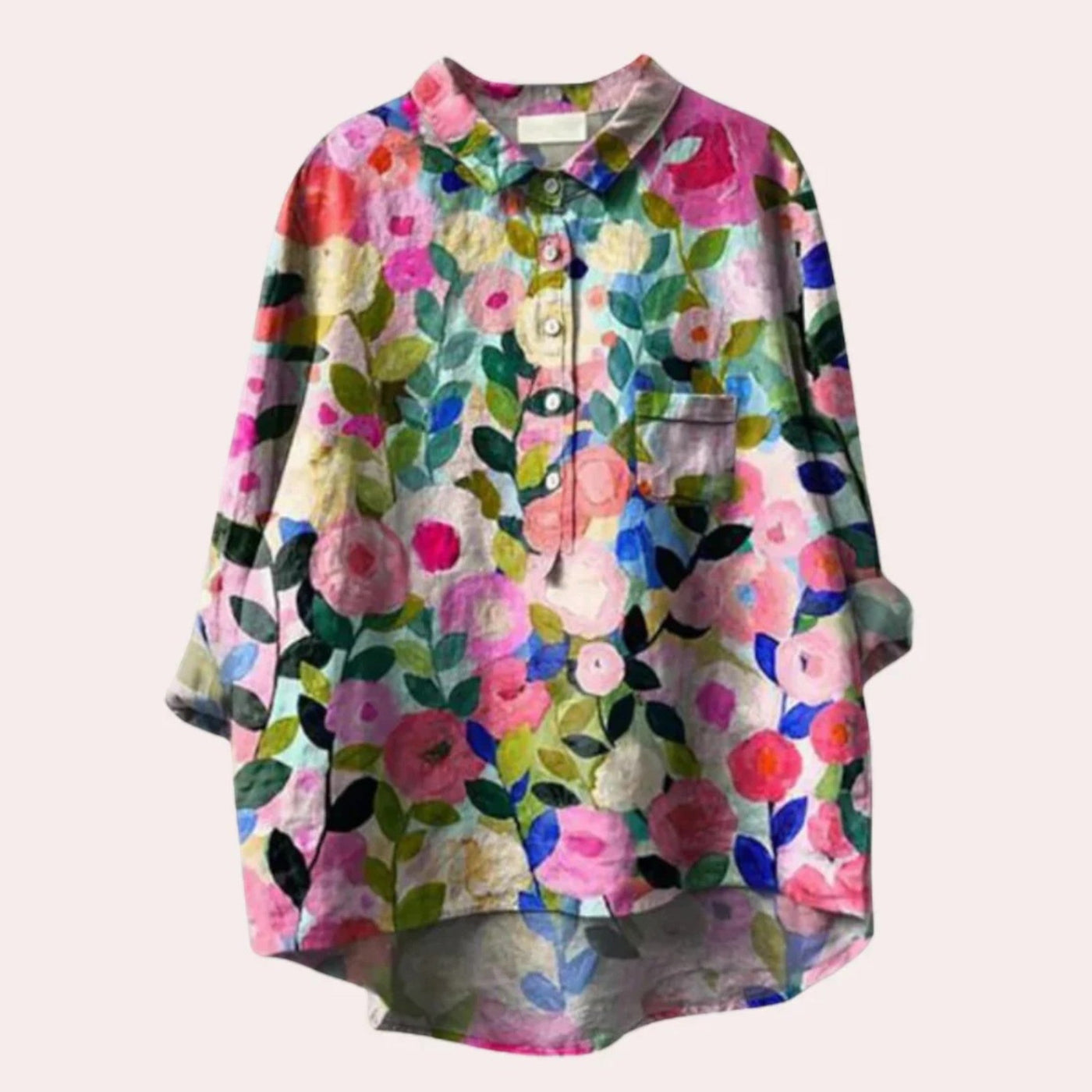 Orinthia- Lässige Bluse Mit Blumendruck Für Damen