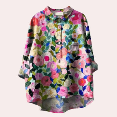 Orinthia- Lässige Bluse Mit Blumendruck Für Damen
