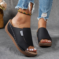 OrthoStride™ – Komfortable Damen Sandalen mit Orthopädischer Unterstützung in Schwarz