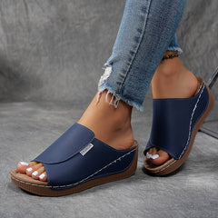 OrthoStride™ – Komfortable Damen Sandalen mit Orthopädischer Unterstützung in Marineblau