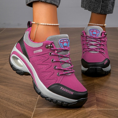 Modische Schnür-Walkingschuhe für Damen in Rosa