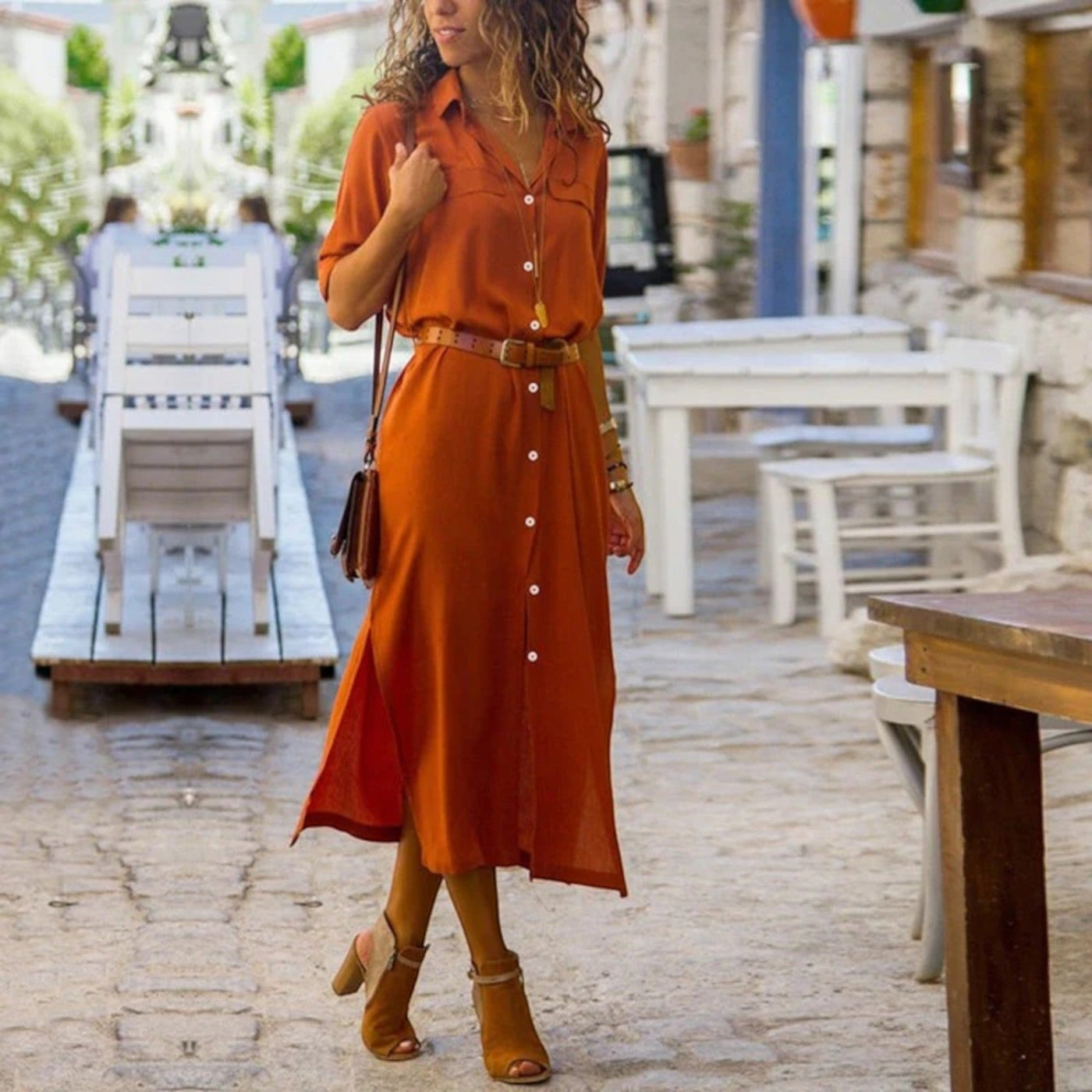 Orysia-  Sommerkleid Mit Taschen Für Frauen