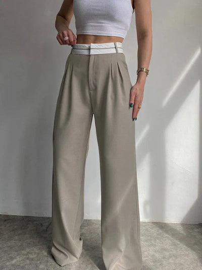 Olga - Hochtaillierte Hose - Gerader weiter Beinschnitt