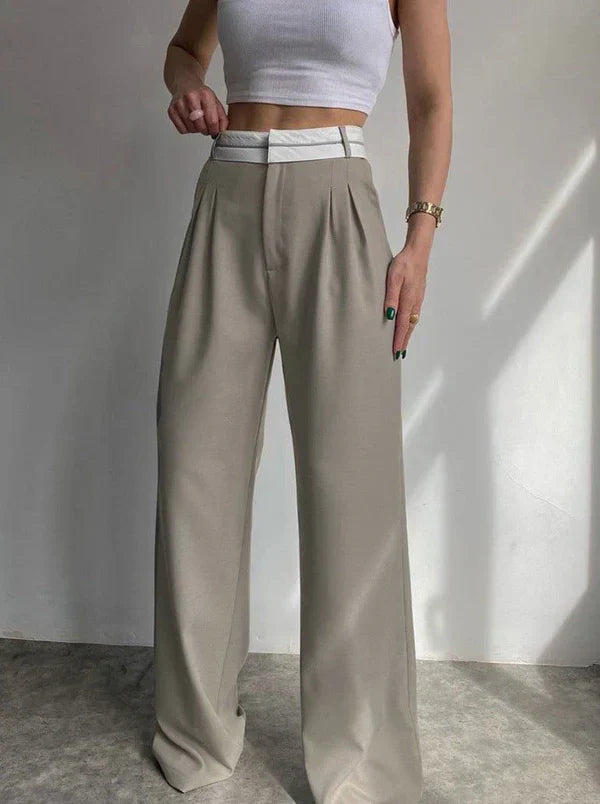 Wendy® | Hose mit hoher Taille. Gerader, weiter Beinschnitt