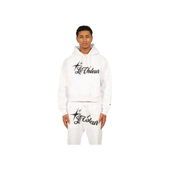 LT2 Unisex Hoodie und Jogginghosen Set in Weiß