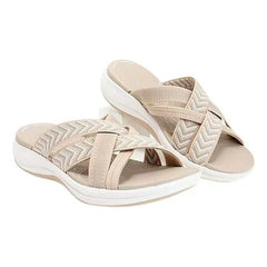 Natalia® | Orthopädische Sandalen für mehr Komfort und Halt in Hellbraun