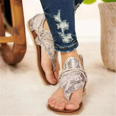 Natasha® | Damensandalen im nostalgischen Retro-Stil in Grau