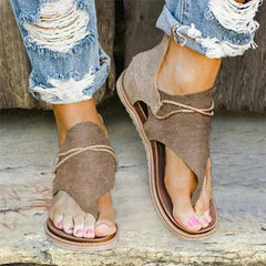 Natasha® | Damensandalen im nostalgischen Retro-Stil in Braun