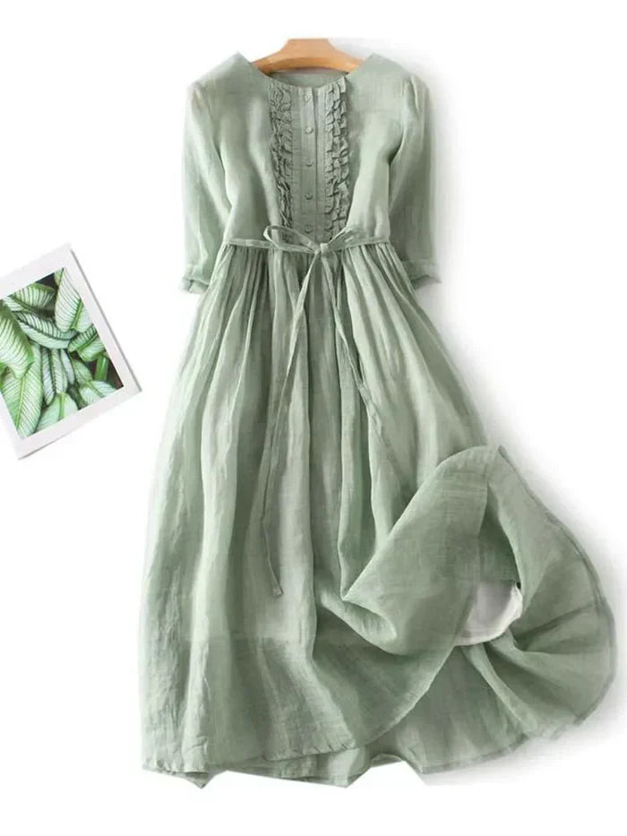 Pauline - Elegantes Leinenkleid