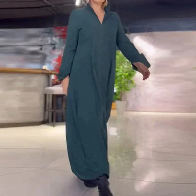 Perla - Lockeres Maxikleid mit Seitenschlitzen