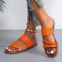 Phelina - Bequeme Sandalen in Orange