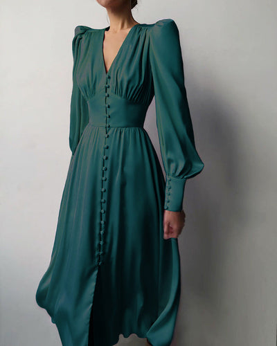 Philine - Leichtes Sommerkleid Damen Elegantes Langarmkleid