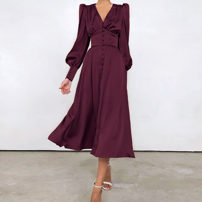 Philine - Leichtes Sommerkleid Damen Elegantes Langarmkleid
