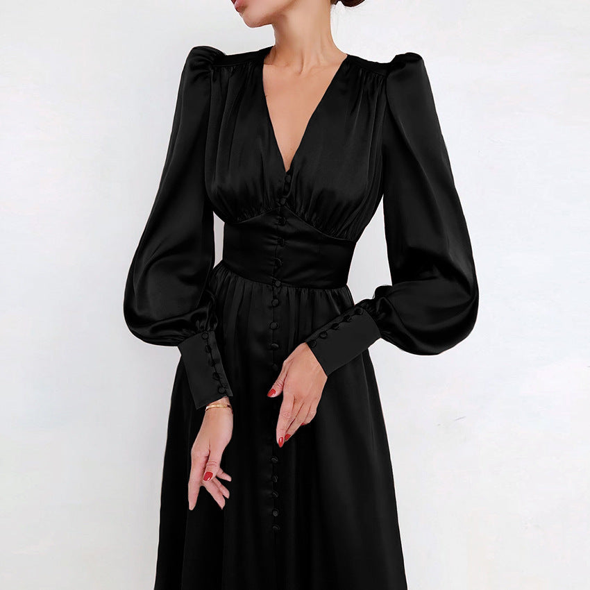 Philine - Leichtes Sommerkleid Damen Elegantes Langarmkleid