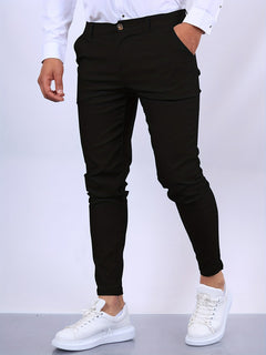 Philipp - Slim-Fit-Hose in Reines Schwarz