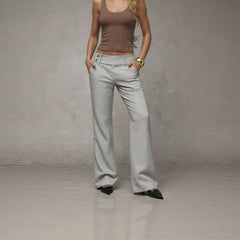 Monclair™-Hose in Premium-Schneiderei mit Elegantem Geradem Schnitt in Grau