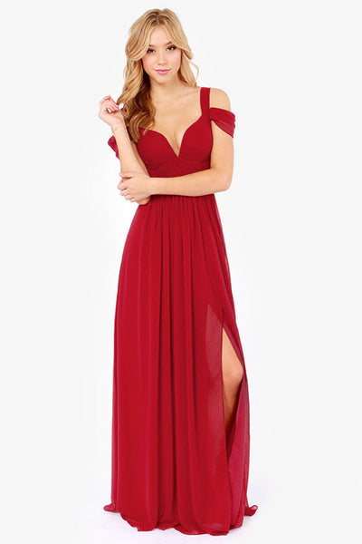 Phyllis - Sommerliches schulterfreies Maxikleid Damen