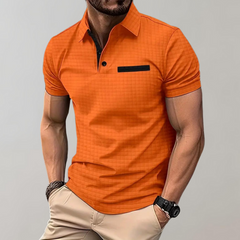 Pavel | Herren Polohemd in Orange
