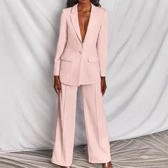 Morgana - chic blazer & hose set in Rosa 1