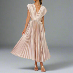 Alica | Elegantes Maxikleid für besondere Anlässe in Champagner