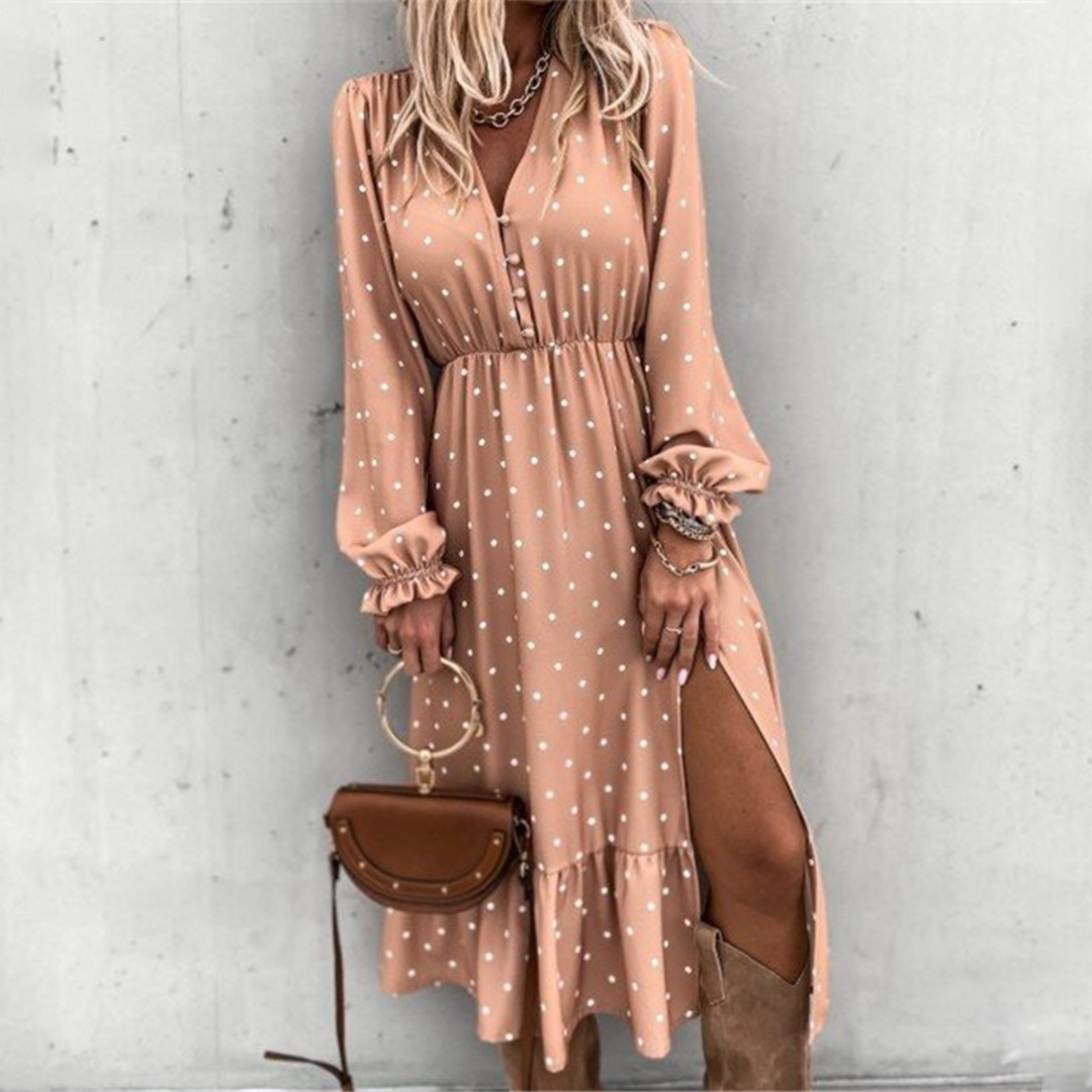 Waltraud - Lässig Geschlitztes Kleid
