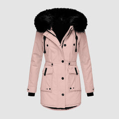 Karolina - Winterjacke Damen Wasserdicht in Rosa