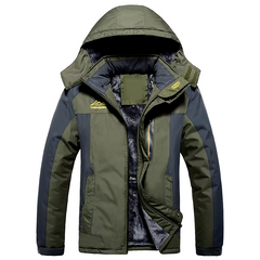 Warme und wasserdichte Winterjacke für Männer - Antonio in Grün