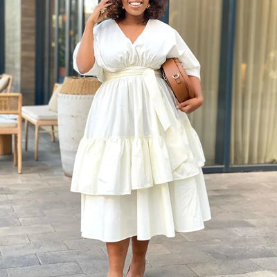 Henriette - Plus Size Kleid - Plissiert