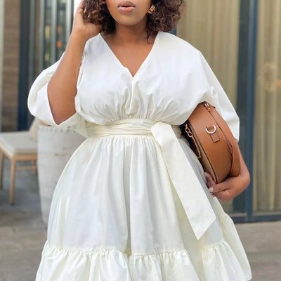 Henriette - Plus Size Kleid - Plissiert