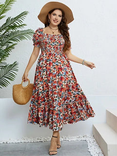Evelina - Plus Size Kleid - Sommer Boho in Mehrfarbig