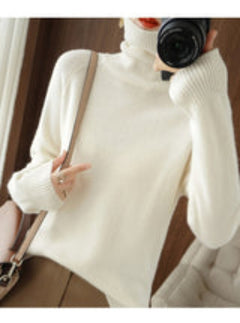 Prisca | Eleganter Rollkragenpullover in Weiß