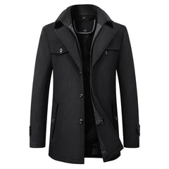 Xander - Mantel - Warme Jacke in Schwarz